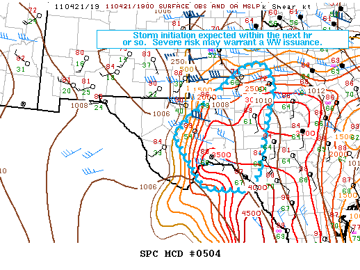Mesoscale Discussion 504