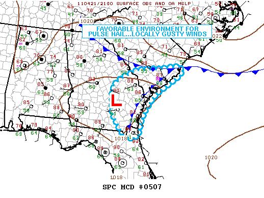 Mesoscale Discussion 507