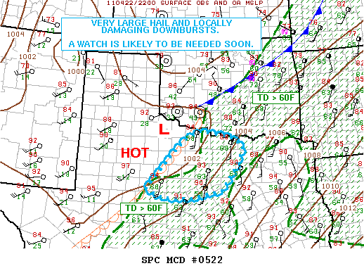 Mesoscale Discussion 522