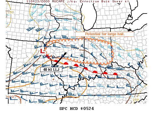 Mesoscale Discussion 524