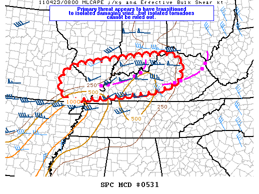 Mesoscale Discussion 531