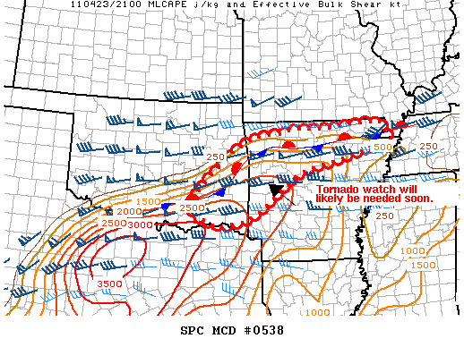 Mesoscale Discussion 538