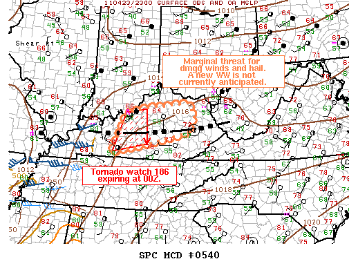Mesoscale Discussion 540
