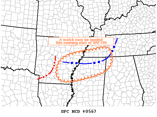 Mesoscale Discussion 567
