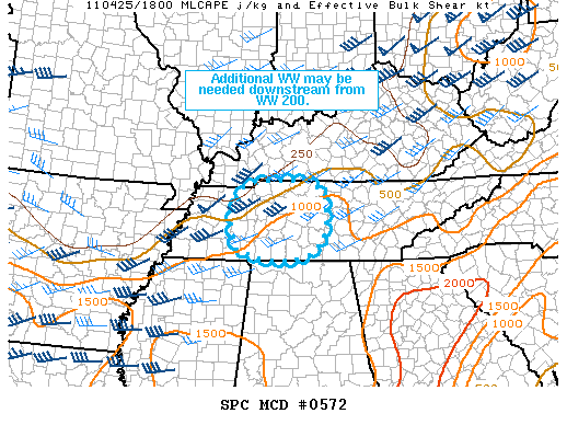 Mesoscale Discussion 572