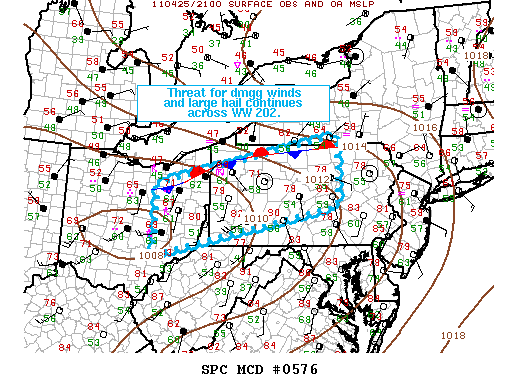 Mesoscale Discussion 576