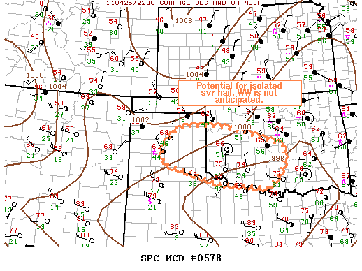 Mesoscale Discussion 578