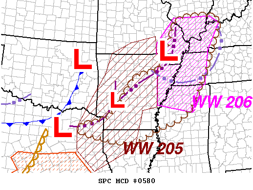 Mesoscale Discussion 580