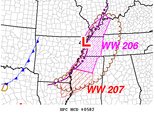 Mesoscale Discussion 582
