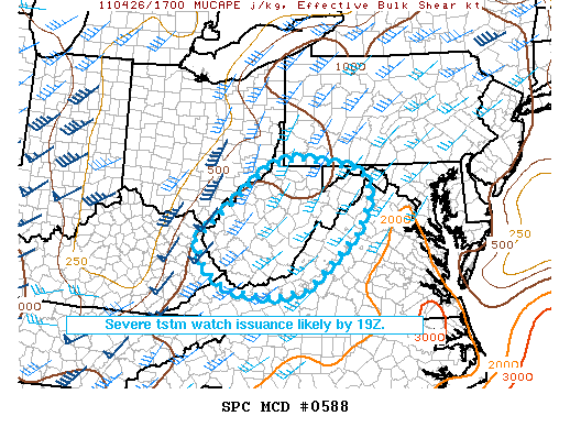Mesoscale Discussion 588