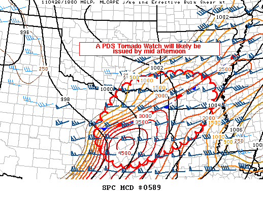 Mesoscale Discussion 589