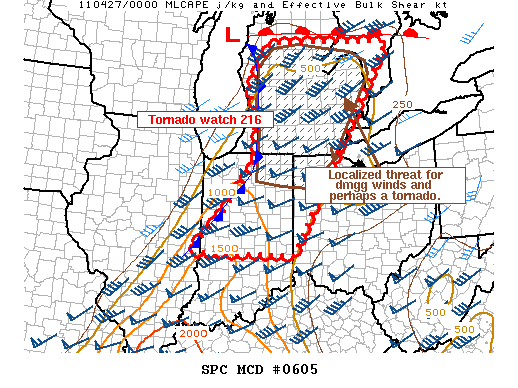 Mesoscale Discussion 605