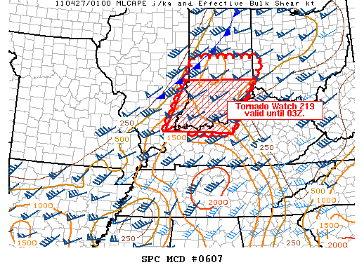 Mesoscale Discussion 607