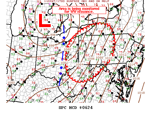 Mesoscale Discussion 624
