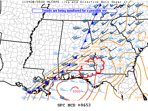 Mesoscale Discussion 653