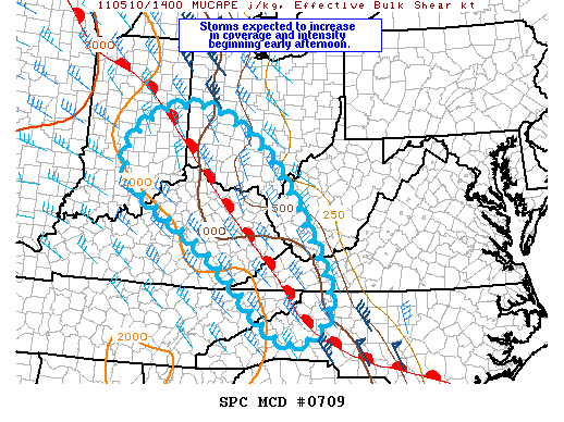 Mesoscale Discussion 709