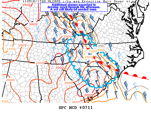 Mesoscale Discussion 711