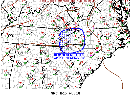 Mesoscale Discussion 718