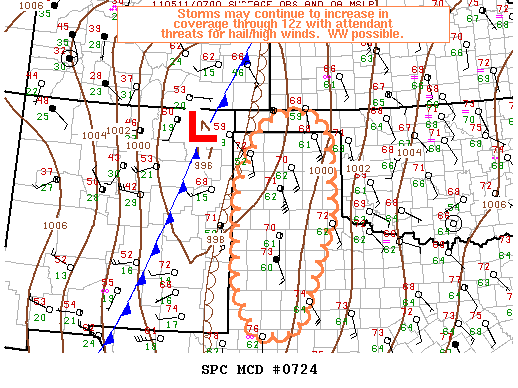 Mesoscale Discussion 724