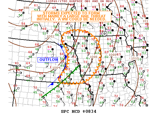 Mesoscale Discussion 834