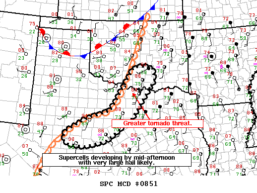 Mesoscale Discussion 851