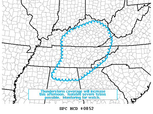 Mesoscale Discussion 852