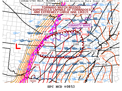 Mesoscale Discussion 853