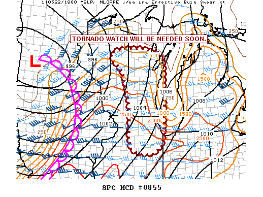 Mesoscale Discussion 855