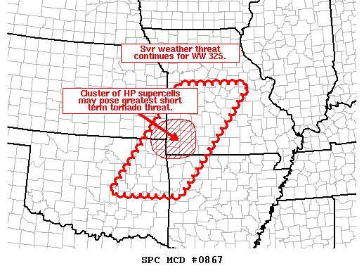 Mesoscale Discussion 867