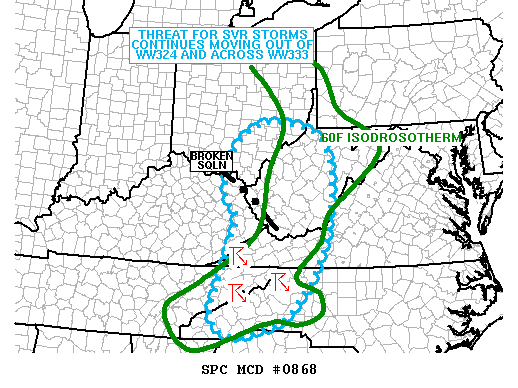 Mesoscale Discussion 868