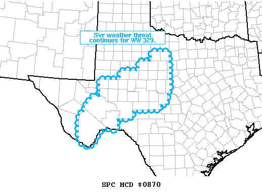Mesoscale Discussion 870