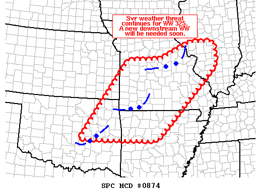 Mesoscale Discussion 874