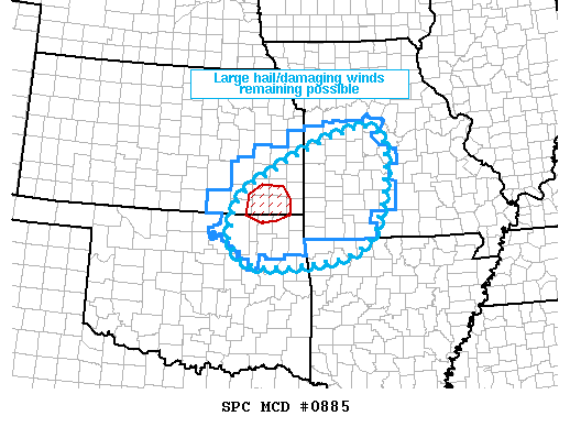 Mesoscale Discussion 885