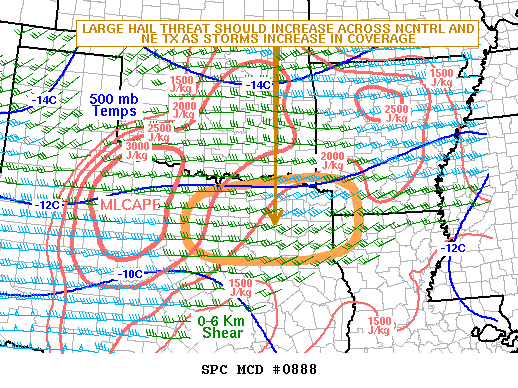 Mesoscale Discussion 888