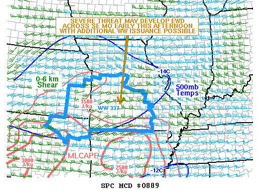 Mesoscale Discussion 889