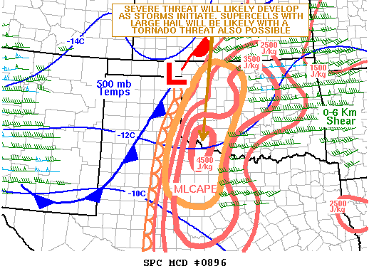 Mesoscale Discussion 896