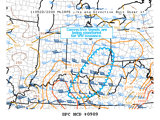 Mesoscale Discussion 909