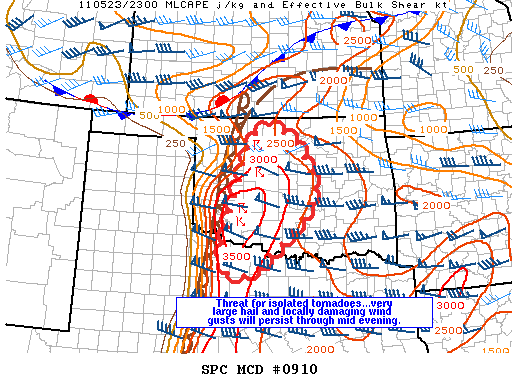 Mesoscale Discussion 910