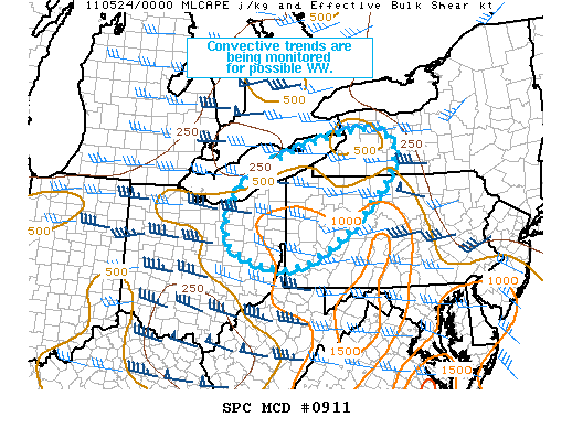 Mesoscale Discussion 911