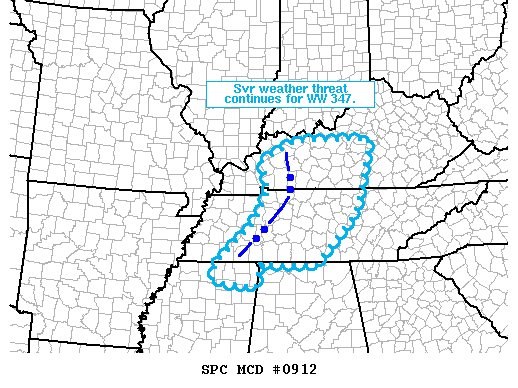 Mesoscale Discussion 912
