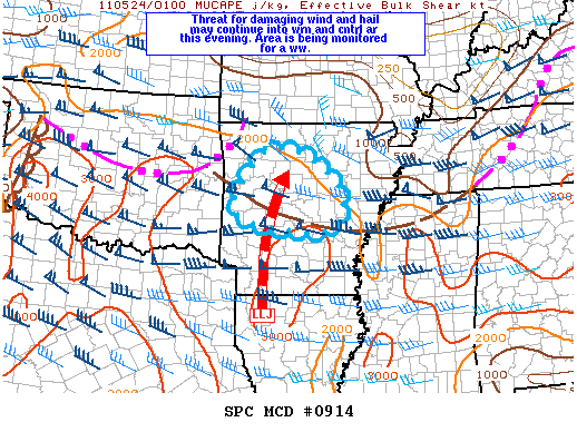 Mesoscale Discussion 914