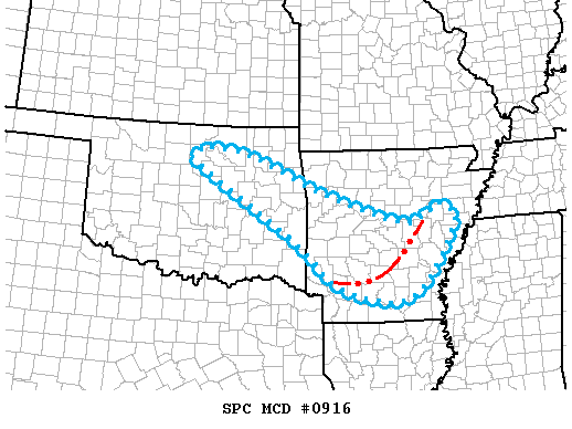 Mesoscale Discussion 916