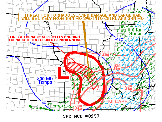 Mesoscale Discussion 957
