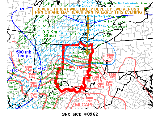 Mesoscale Discussion 962