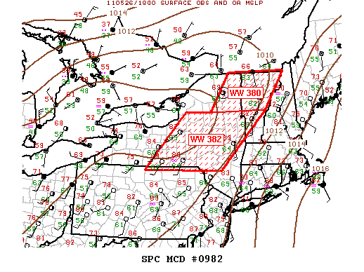 Mesoscale Discussion 982