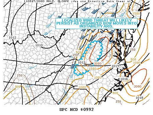 Mesoscale Discussion 992