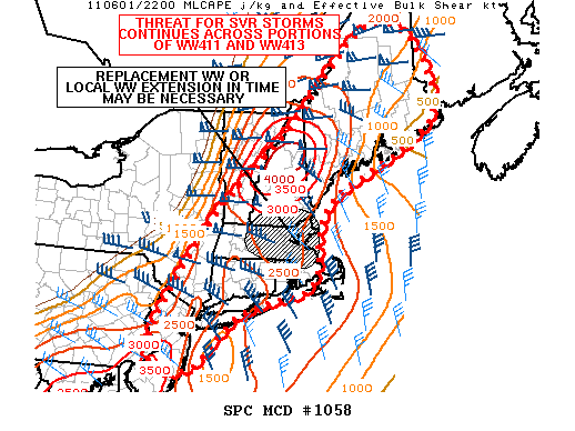 Mesoscale Discussion 1058