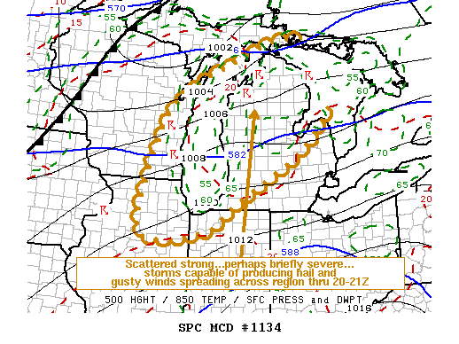 Mesoscale Discussion 1134