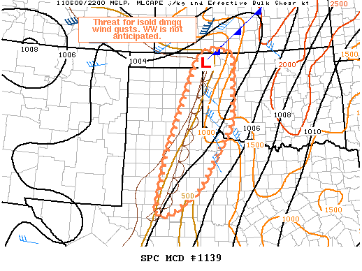 Mesoscale Discussion 1139