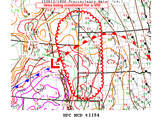 Mesoscale Discussion 1194